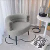 Sofá Preguiçoso Doméstico Minimalista Moderno Lã de Cordeiro Macio e Confortável Banqueta de Maquiagem Quarto de Menina Banqueta de Cabeceira em Forma de Arco