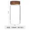Venta al por mayor Personalizado Vidrio de Borosilicato Tapa de Rosca Vidrio Sellado Frascos de Almacenamiento Contenedores de Vidrio para Granos Almacenamiento de Cocina