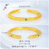 Pulseira Dourada Puzuo Estilo Igual Ouro Areia Criança Mágica Desce ao Mundo dos Círculos Nova Pulseira Estilo Chinês Retrô para Homens e Mulheres com Furos