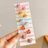 Coloridos pasadores de pelo de pulgar estilo coreano para niños y niñas, lindas diademas, dulces cordones para el pelo de niños, gomas elásticas de alta elasticidad, accesorios para el pelo