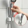 Suporte de vassoura simples e sem costura montado na parede, sem necessidade de furar, prateleira de chuveiro à prova d'água e à prova de umidade, prateleira de armazenamento multiuso para banheiro
