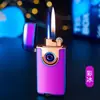 Nuevo Encendedor Personalizado Creativo de Doble Fuego, Presión de Gas tipo Llama de Conversión, Resistente al Viento, Recto, Ruidoso, Celebridad de Internet, Más Vendido