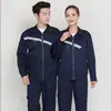 Estilo Outono/Inverno Faixas Refletivas Diagonais Poliéster-Algodão Manga Longa Macacão de Proteção do Trabalho Oficina de Reparo de Máquinas Reparo Automotivo Roupa de Trabalho Pode ser Impresso com Logotipo