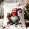 Funda de Almohada de Elfo Navideño de Invierno Pintada a Mano con Acuarela Decoración de Cojín para Sofá del Hogar Amazon Transfronteriza