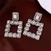 Pendientes de gota de aceite vintage con incrustaciones de diamantes, Pendientes de botón de estilo étnico retro a la moda, Diseño de nicho con un toque de alta gama