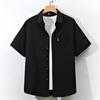 Camisa Masculina de Manga Curta Moda Jovem Simples Verão Plus size Trabalho Diário Camisa Casual Atacado