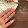 Colar Borboleta Dupla Camada ~ Diamante Cintilante Novo Colar Choker Tendência Primavera/Verão 2026 para Mulheres, Corrente Clavicular Estilo Minimalista Versátil Coreano
