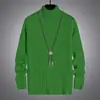 Suéter para Hombre 2025 Otoño e Invierno Suéter de Cuello Alto Nuevo Suéter Casual para Hombre Tejido de Punto Base Holgado para Hombre
