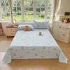 100% algodón puro, adecuado para dormir directamente sobre él, sábana de cama para todas las estaciones, pieza única, algodón completo, adecuado para dormir directamente sobre él, individual o doble, juego de tres piezas para dormitorio de estudiante