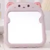 Orejas de Oso de Dibujos Animados Espejo de Maquillaje Simple Estudiante Plegable Borde Espejo de Maquillaje de Escritorio Escritorio Portátil Impreso a Color Espejo de Princesa