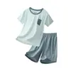 Ropa de Casa para Niños, Pantalón Largo de Manga Larga para Niños, Pijama de Lyocell para Niños, Conjuntos Familiares a Juego para Niñas, Conjunto de Ropa para Estudiantes con Aire Acondicionado
