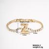 Moxi nueva pulsera de hebilla combinable con todo con letra inglesa para mujer, regalo de vacaciones, accesorios de lujo ligero, joyería de circonita al por mayor