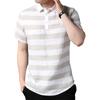 Camisa POLO de lino transpirable de estilo chino para hombre de manga corta, verano, casual, color liso, delgada, combinable con todo, camiseta de media manga