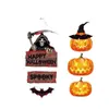 Nuevos Productos Transfronterizos 20.25 millones Decoración Fiesta de Halloween Calabaza Murciélago Colgante de Puerta Festival de Fantasmas Arreglo de Escena Colgante de Halloween