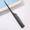 Fabricante de origen Peine de cola puntiaguda de acero Salón de peluquería Peine plano para hombre Salón Corte de cabello y peine de peluquería Fibra de carbono Peine para el hogar