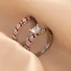 Anel Europeu e Americano de Venda Quente Transfronteiriça Anel Flash Retrô com Zircônia Joia de Mão da Moda de Alto Padrão com Diamante
