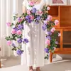 Trepadeiras de flores de rosa artificiais para portas decorativas, arranjos florais, locais populares para fotos, paredes de flores, paisagismo, guirlandas de rosas e mobiliário macio para áreas cênicas