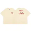 GALLERY DEPT TIDE estampa colorida de letras de desenho animado camiseta de manga curta de alta qualidade casual solta verão masculina e feminina