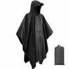 Impermeable Cuadrado Camuflaje Exterior Multifuncional Tres en Uno Impermeable Montañismo Camping Colchoneta Toldo Poncho Poncho para Adulto