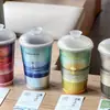 Celebridade da Internet Estilo Chinês Cartão Prata Xícara de Chá Descartável Copo de Chá de Leite Copo de Papel com Tampa 500ml Copo para Bebida Quente Venda por Atacado Comercial
