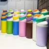 Nueva botella de agua térmica estilo macarrón de comercio exterior, hecha de acero inoxidable 304, con tapa abatible portátil, adecuada para hombres, mujeres y estudiantes; una botella de agua linda