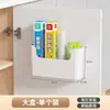 Prateleira de armazenamento de filme plástico para porta de armário de cozinha, caixa de armazenamento, prateleira para porta de armário interno de geladeira, armazenamento lateral, sem necessidade de perfuração
