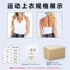 Camiseta Deportiva Sin Costuras DF Transfronteriza de Cuello en V Frontal para Mujer con Almohadillas en el Pecho para Fitness al Aire Libre, Correr y Yoga