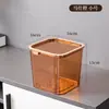 Lixeira de mesa para uso doméstico, luxo leve, alto valor estético, com design de anel de pressão, adequada para cozinha, sala de estar, quarto, escritório, simples e de grande capacidade