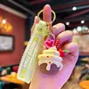 Chaveiro Acessórios de Bolo Pintado Desenho Animado Sorvete Fruta Fofa Bolo Pequeno Casquinha Borracha Macia PVC Pingente