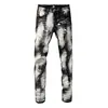 Moda callejera europea y americana transfronteriza marca de tendencia para hombre estilo callejero desgastado hiphop moda jeans ajustados skinny