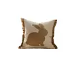 Funda de almohada de Pascua bordada de algodón y lino transfronteriza, funda de cojín decorativa, decoración festiva y elegante para el hogar