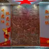 Gran Mural de Bronce en Relieve con Personajes Folclóricos del Ejército Rojo, Muro Cultural para el Campus de la Gran Muralla, Muro Cultural con Placa de Medicina Tradicional China