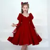 Vestido de Princesa Infantil Estilo Ocidental Vestido Tutu de Aniversário para Daminha Vestido de Apresentação para Menina Vestido para Show de Piano