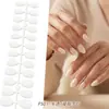 Adesivos de Nail Art de Comércio Exterior Mais Vendidos, Cor Nude Transparente, Cor Sólida, 24 Peças, Tamanhos Variados, Pontas de Nail Art Usáveis, Atacado
