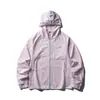 Yidao Vintage 2026 Primavera Nueva Estilo Montaña Exterior Ligera Protección Solar Camisa Pareja Bloque de Color Cremallera con Capucha Chaqueta