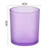Venta al por mayor del fabricante 7080 Diy Taza para vela de aromaterapia Portavelas romántico de vidrio esmerilado de colores Recipiente para adornos creativos m