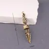 Llavero de Mortero de Latón de Cobre Puro Mortero Vajra Colgante Sólido Manija de Cobre de Coche Adorno para el Cuello Artesanía Decorativa