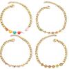 Personalidad europea y americana estilo simple amor tarjeta redonda empalme cadena NK pulsera femenina nicho acero inoxidable joya de mano una generación de pelo