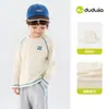 [Secado Rápido y Protección Solar] Camiseta de Manga Larga para Niños Dudu Nuevo Estilo de Otoño Tops para Niños Ropa para Niñas Ropa de Otoño