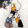 Navidad Nuevo Gato 2D Nuevo Árbol de Navidad Atrapasoles Adorno Combinación Gato