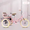 Triciclo Infantil Bicicleta de Pedales Puede Sentar a Dos Personas Bebé Bicicleta de 2-12 Años con Cesta Trasera Bicicleta de Pedales