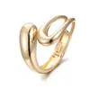 Pulsera Trendy de Patrón de Ola Irregular, Brazalete Liso Abierto, Suministro de Joyería de Gama Alta de Nicho para Comercio Exterior
