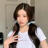 Paquete de 8 Moño de Listón Rosa Pasador Pequeño para el Cabello Pin de Prefacio Tocado ins Dulce Lindo Pasador Tejido para el Cabello