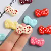 Dibujos Animados Lunares Lazo Accesorios DIY Resina Piezas Pequeñas Funda de Teléfono Parche para Zapatos Pasador Materiales para Accesorios del Cabello