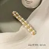 Presilha de Cabelo Pequena Exquisita para Mulheres com Pérolas e Strass, Nova Mini Presilha Lateral para Franja, Presilha de Tubarão para Meio Preso, Grampo de Cabelo, Acessório de Cabelo