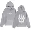 Sudadera con capucha de diseño de marca moderna, estampado de ala americana Hip-Hop, simple y versátil