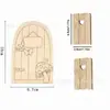 Nueva Decoración de Micro-Paisaje Simulado de Madera, Puertas y Ventanas de Decoración para Casa de Muñecas Mini, Accesorios DIY para Escenas