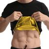 Europeu e Americano Tamanho Grande Transfronteiriço Masculino Manga Curta Modelador Fitness Esportivo Corrida Roupa de Suor Roupa de Sauna Corset Musculação