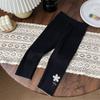 Leggings de Primavera y Otoño para Mujer y Niño Pantalones Elásticos con Bordado de Flores de Encaje Estilo Occidental para Niños Marca de Tendencia Personalizada Estilo Coreano