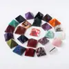 Adornos de Pirámide de Cristal Natural de 3CM Piedra Original Mineral Pulido Estándar Piedra de Energía Torre de Cuatro Lados Adornos de Decoración para el Hogar
